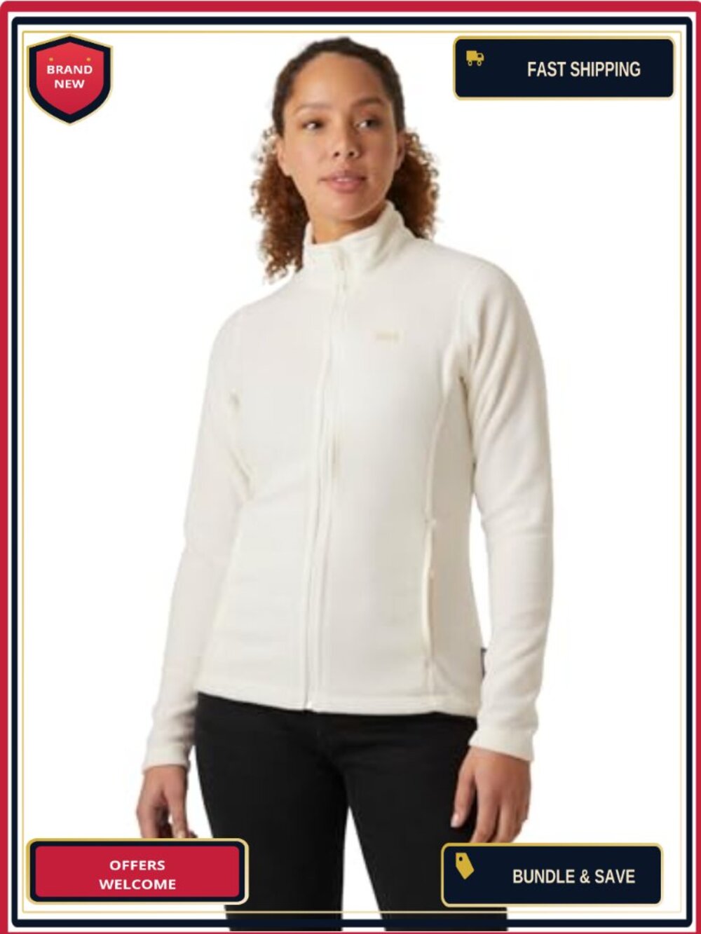 Women's Recycled Polyester Fleece Zip Jacket Full Zip Outdoor